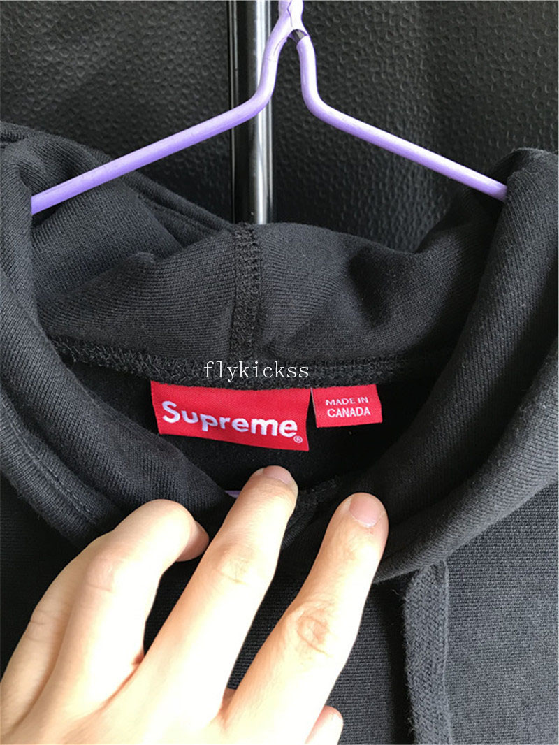 Supreme Black Hoodie With Light Green Box Logo